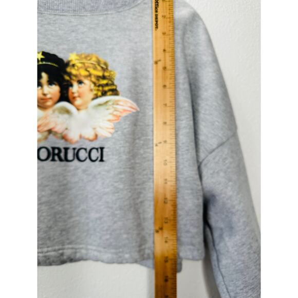 Fiorucci Angels Gray Cropped Sweater XL,EUC - Picture 13 of 14